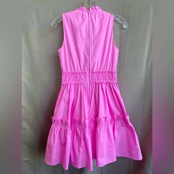 Lilly Pulitzer Elina Stretch Sleeveless Ruffle Tiered Dress Pink Size 00 - Picture 2 of 4